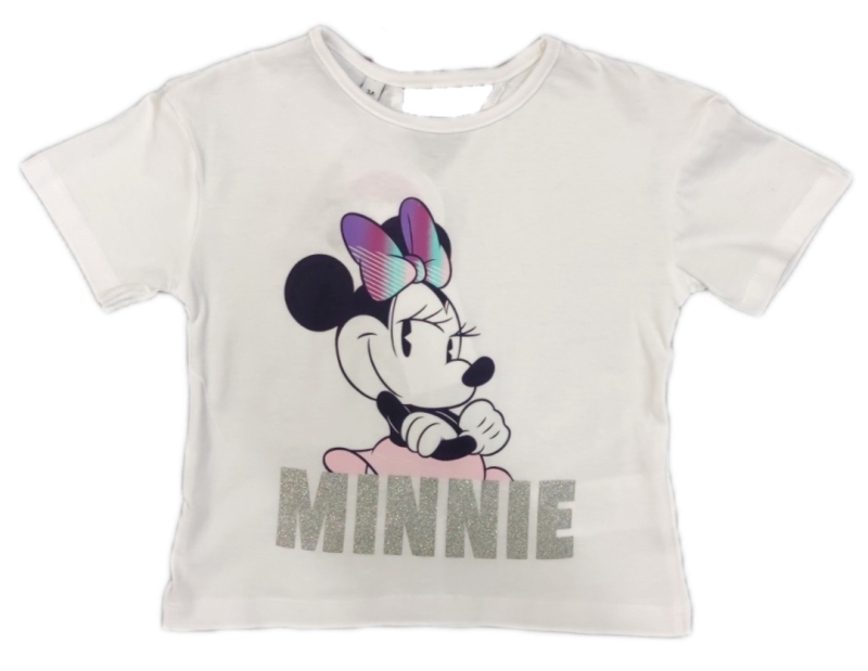 Minnie Mouse T-Shirt Weiß - Silberglitzer